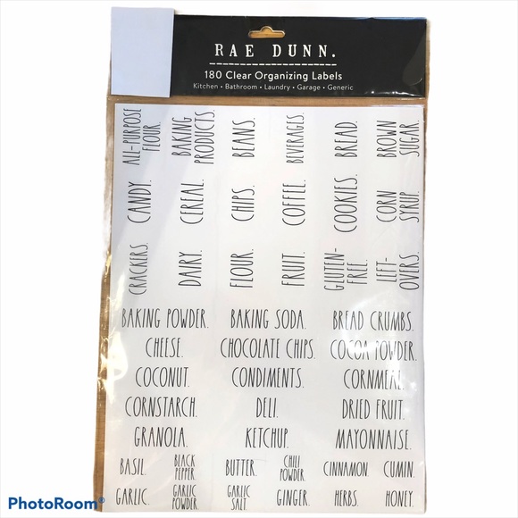 NEW Rae Dunn Clear ORGANIZING LABELS - NIP - Picture 2 of 6